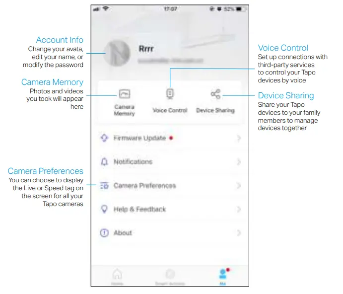 tp link Tapo C200 Pan Tilt Home Security Wi Fi Camera - Me