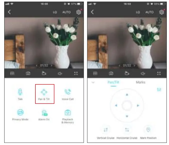 tp link Tapo C200 Pan Tilt Home Security Wi Fi Camera - Tilt Control
