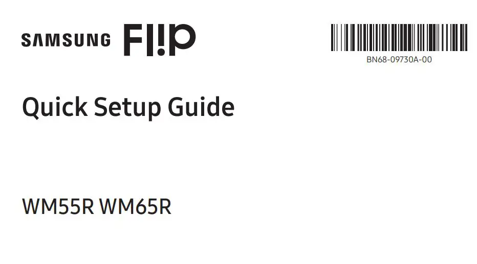SAMSUNG Flip WM55R User Guide