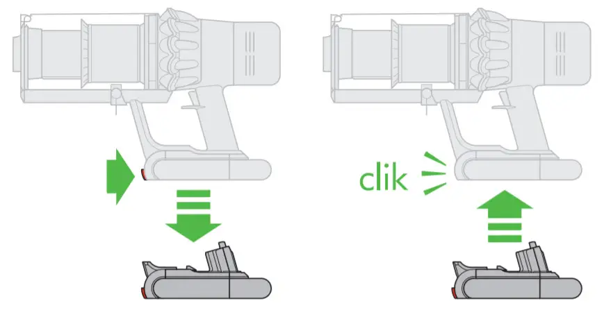 dyson Vacuum Cleaner - Changing your battery