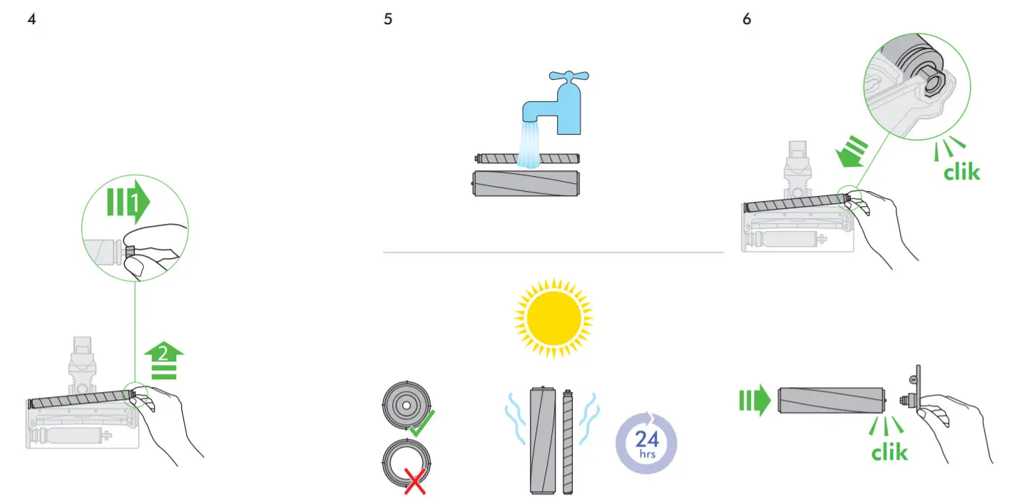 dyson Vacuum Cleaner - washing the brush bars2