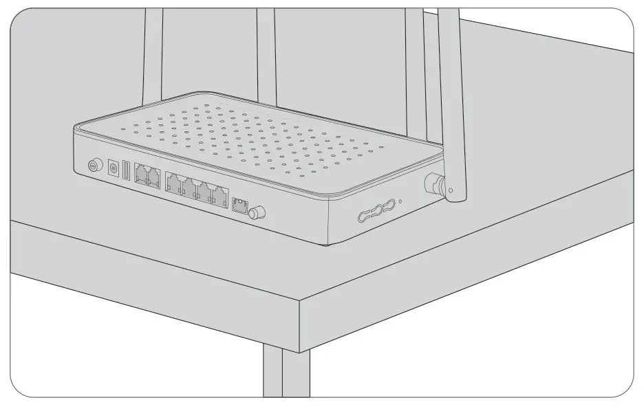 FS TA1910-4GVC-W Integrated Broadband Access Device - Desk Mounting
