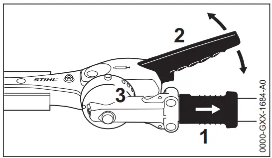 STIHL FH KM Adjustable Power Scythe - sliding sleeve