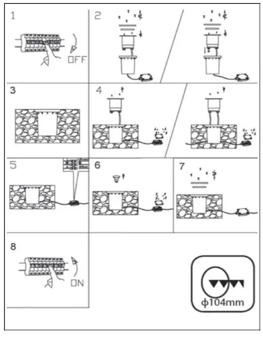 LUCIDE 11801 Biltin Outdoor Deck Light - fig 5