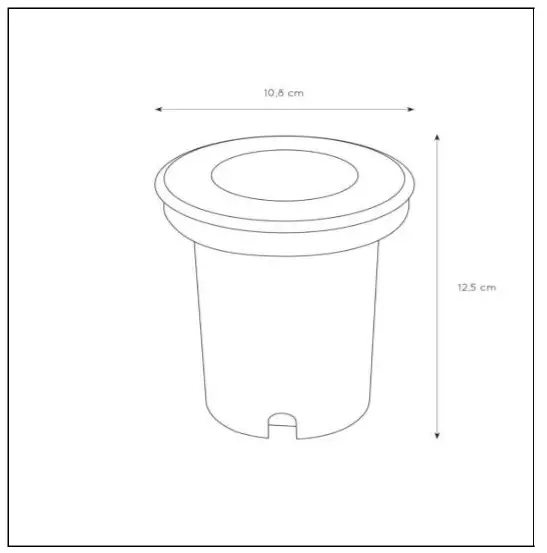 LUCIDE 11801 Biltin Outdoor Deck Light - fig2