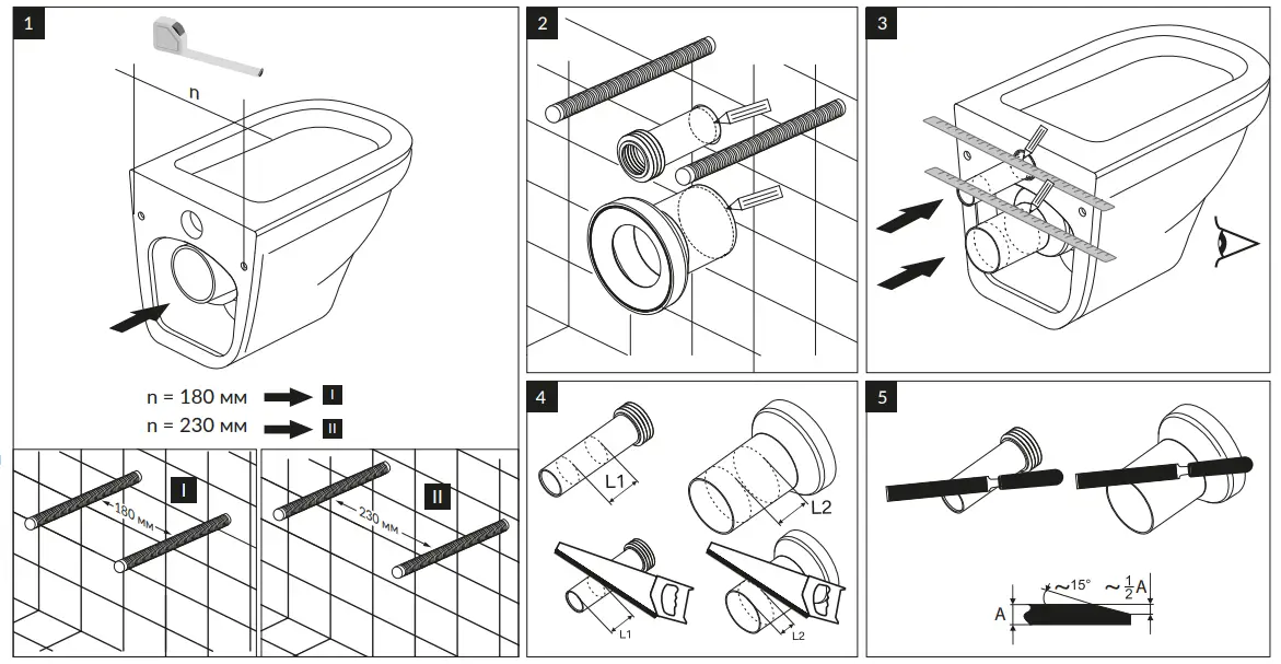 cersanit Carina S MZ CARINA XL 63475 Wall Hung Toilet - Fig 1