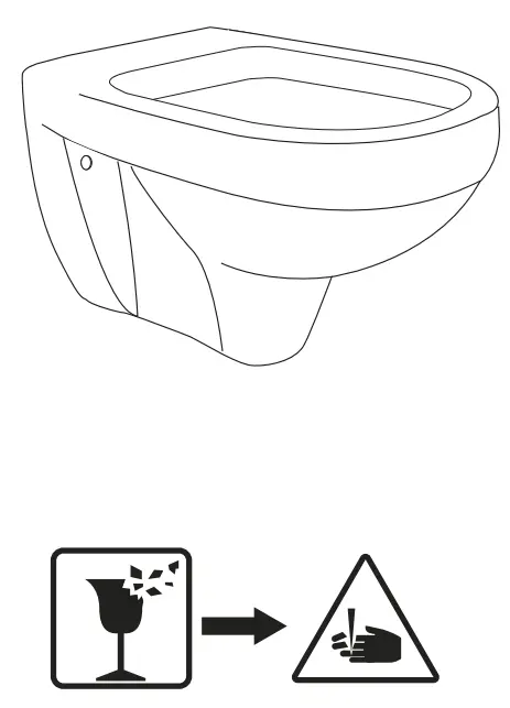 cersanit Carina S MZ CARINA XL 63475 Wall Hung Toilet