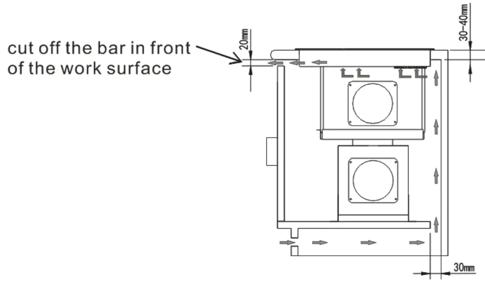COOKOLOGY CIHDD700 70cm Induction Downdraft Cooker Hood - INSTALLATION