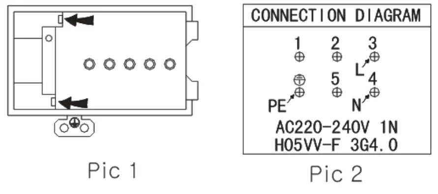 COOKOLOGY CIHDD700 70cm Induction Downdraft Cooker Hood - power supply