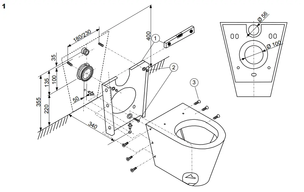 SANELA SLWN 03 Stainless Steel Toilet - fig