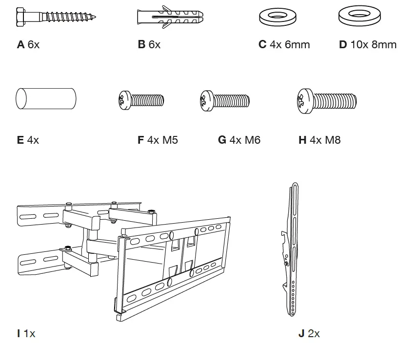 VonHaus 3005060 Double Arm Cantilever Tilting TV Bracket-15