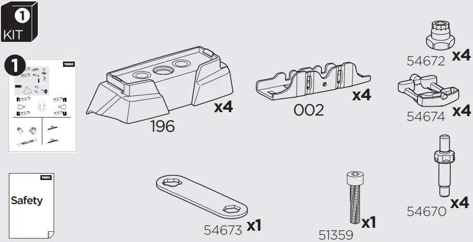 THULE 187027 Custom Fit Kit A01