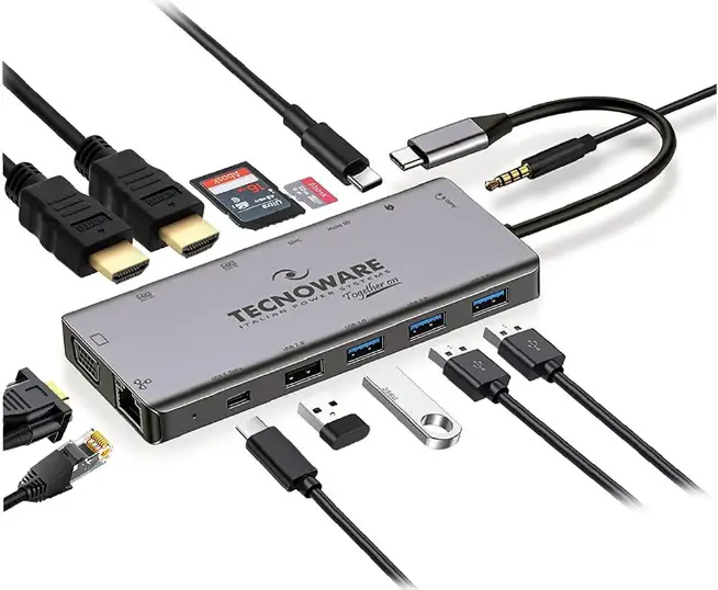 TECHNOWARE FHUB17692 USB 2.0 Type-C 5000 Mbit-S Interface Hub