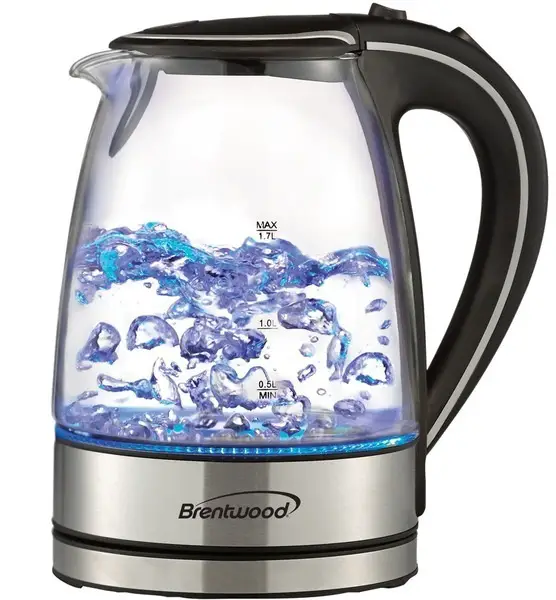 Brentwood Appliances KT-1900BK Borosilicate Glass Tea Kettles