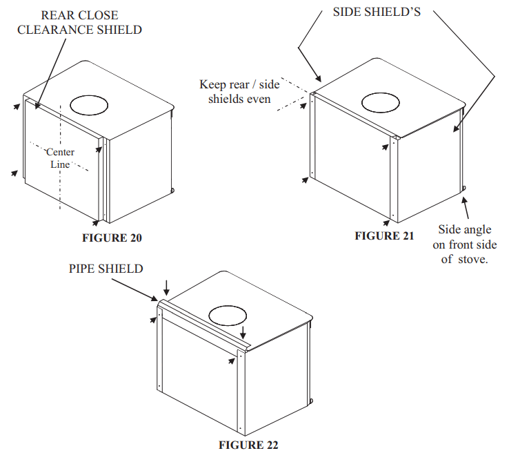 BUCK STOVE 81 Wood Stove Or Fireplace Insert - SIDE SHIELD