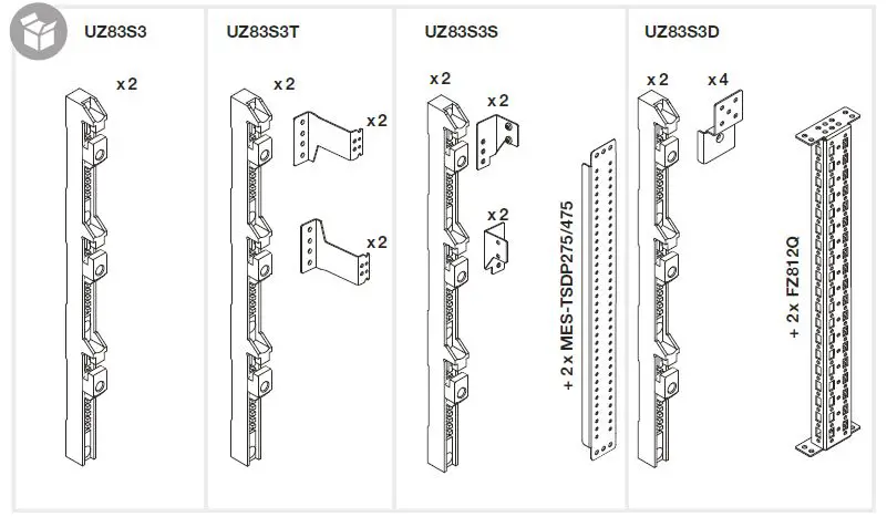hager UZ83S3 UniversNHC Busbar Support-1