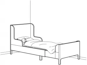 IKEA BUSUNGE Extendable Bed