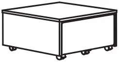 SLÄKT storage box with castors