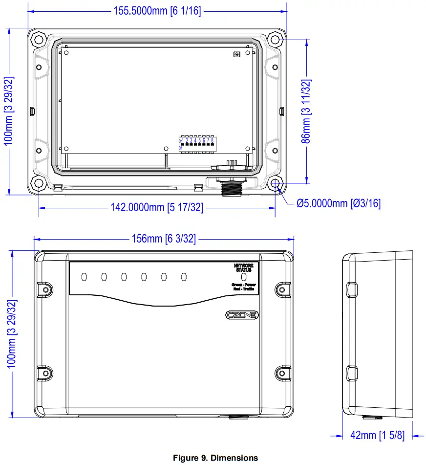 CZONE 80 911 0005 00 Meter Interface - Dimensions
