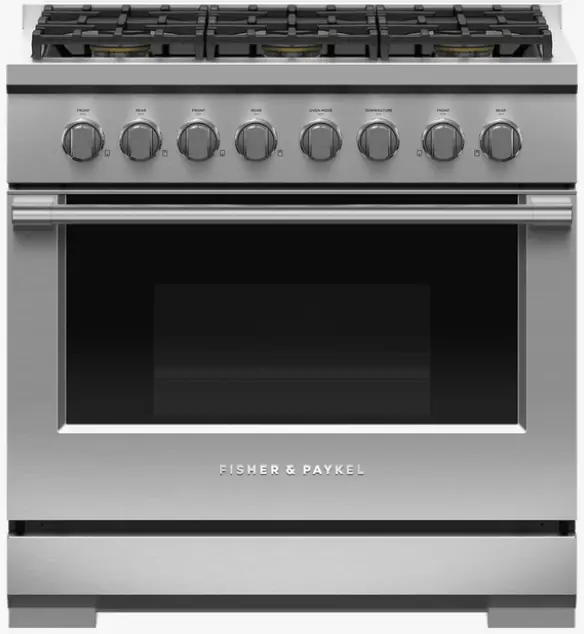 RGV3 366 L Gas Range, 36 Inch, 6 Burners, LPG