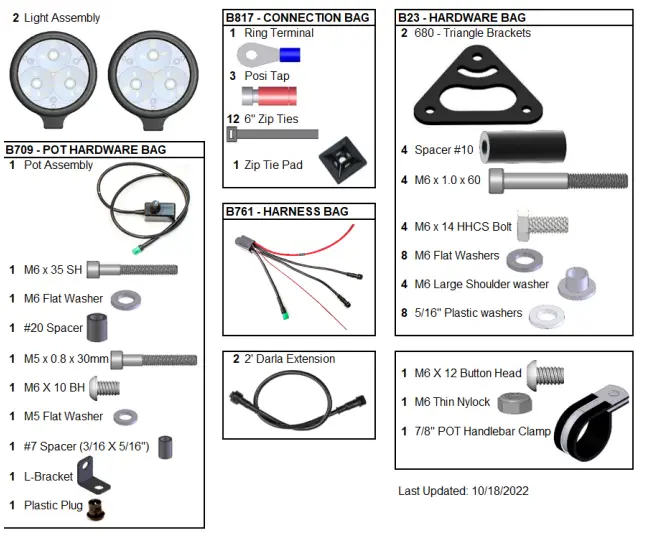 clearwater LIGHTS Ducati Darla LED Light Kit - Light 1