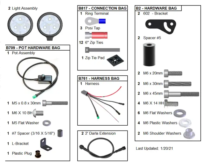 clearwater LIGHTS Ducati Darla LED Light Kit - Light 1