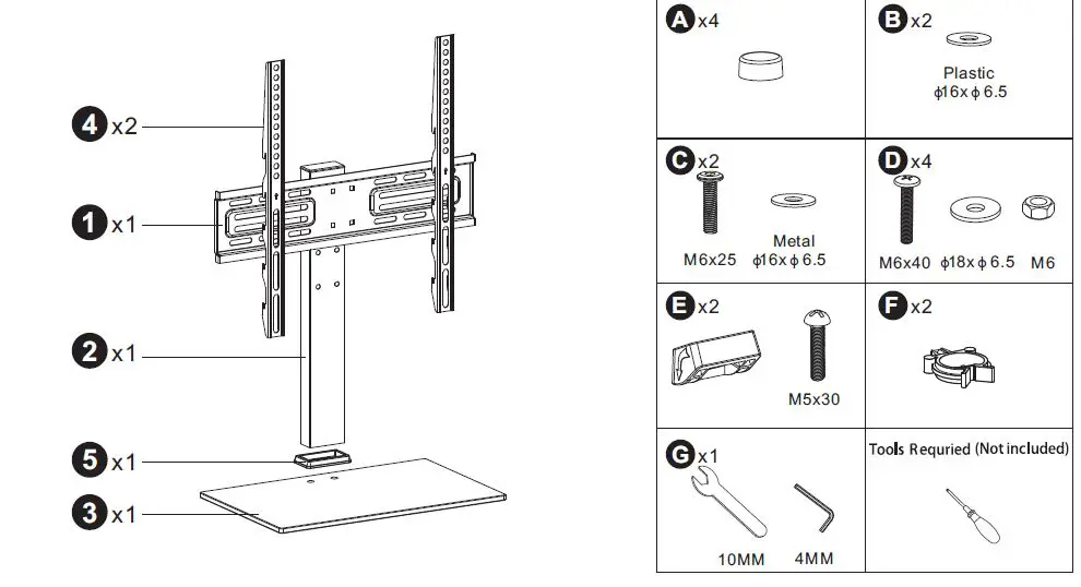 FITUEYES-TT105201GB-Universal-TV-Stand-Table-Top-img-1