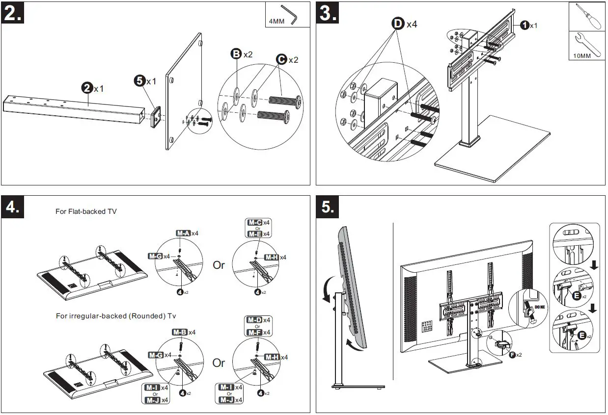 FITUEYES-TT105201GB-Universal-TV-Stand-Table-Top-img-4