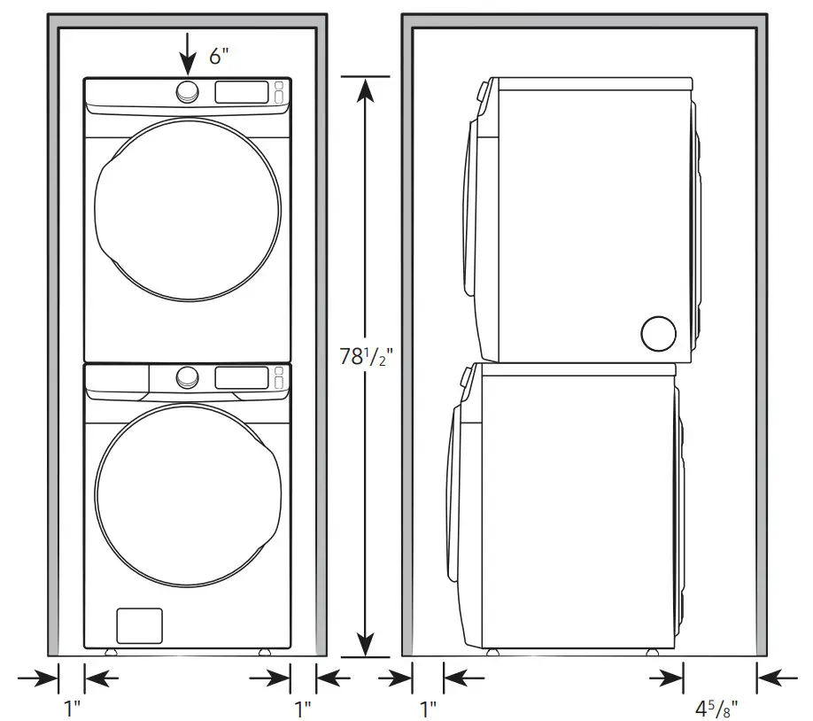 SAMSUNG DVE50BG8300 Smart Electric Dryer - Stacked Pair