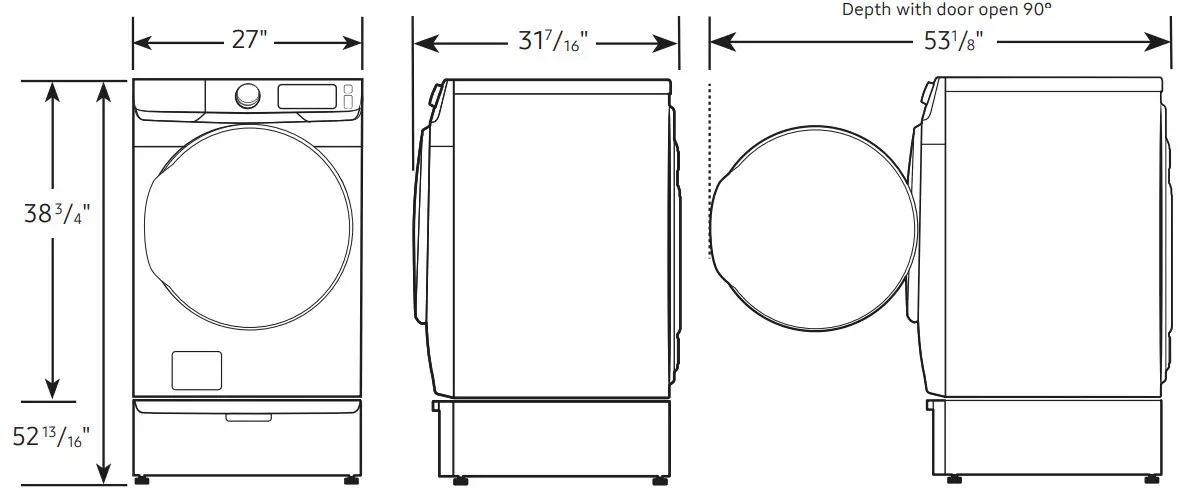 SAMSUNG DVE50BG8300 Smart Electric Dryer - fig