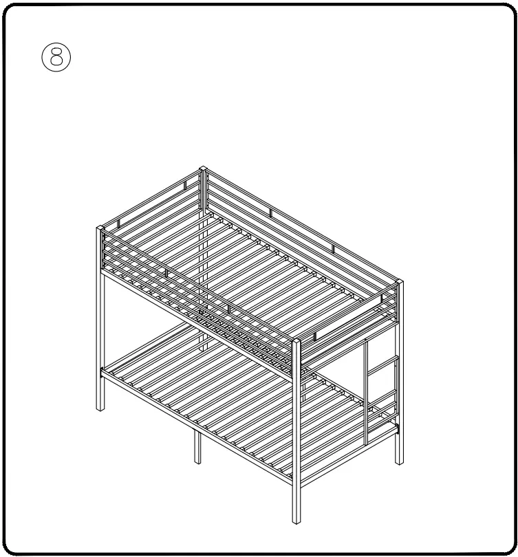 ASHLEY B075-159 Furniture Broshard Twin Metal Bunk Bed - fig 6