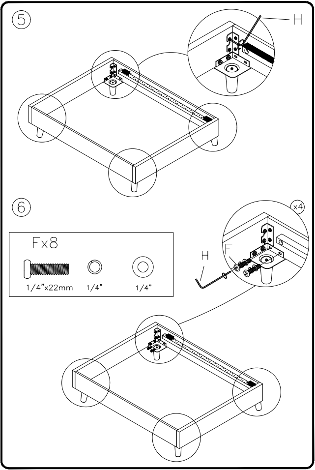 ASHLEY B095-771 Furniture Vintasso Twin Upholstered Platform Bed - fig 5