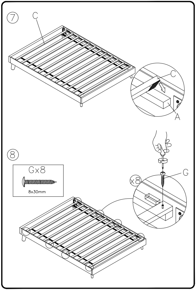 ASHLEY B095-771 Furniture Vintasso Twin Upholstered Platform Bed - fig 6