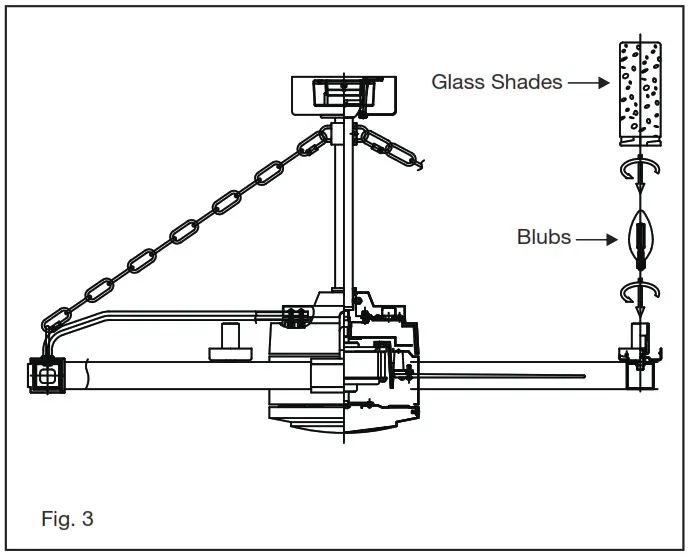 HINKLEY 902928FMB LWD 36 Inch Sawyer Indoor or Outdoor Ceiling Fan - GLASS SHADES