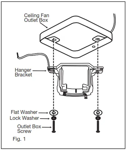 HINKLEY 902928FMB LWD 36 Inch Sawyer Indoor or Outdoor Ceiling Fan - HANGING BRACKET