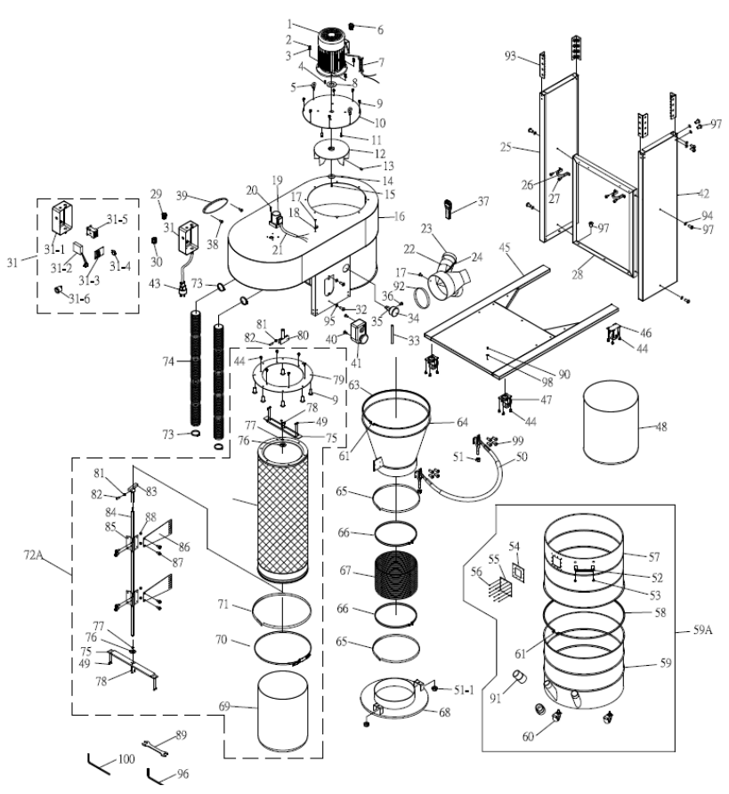 POWERMATIC PM2200HK Mobile Cyclone Dust Collector - fig 14