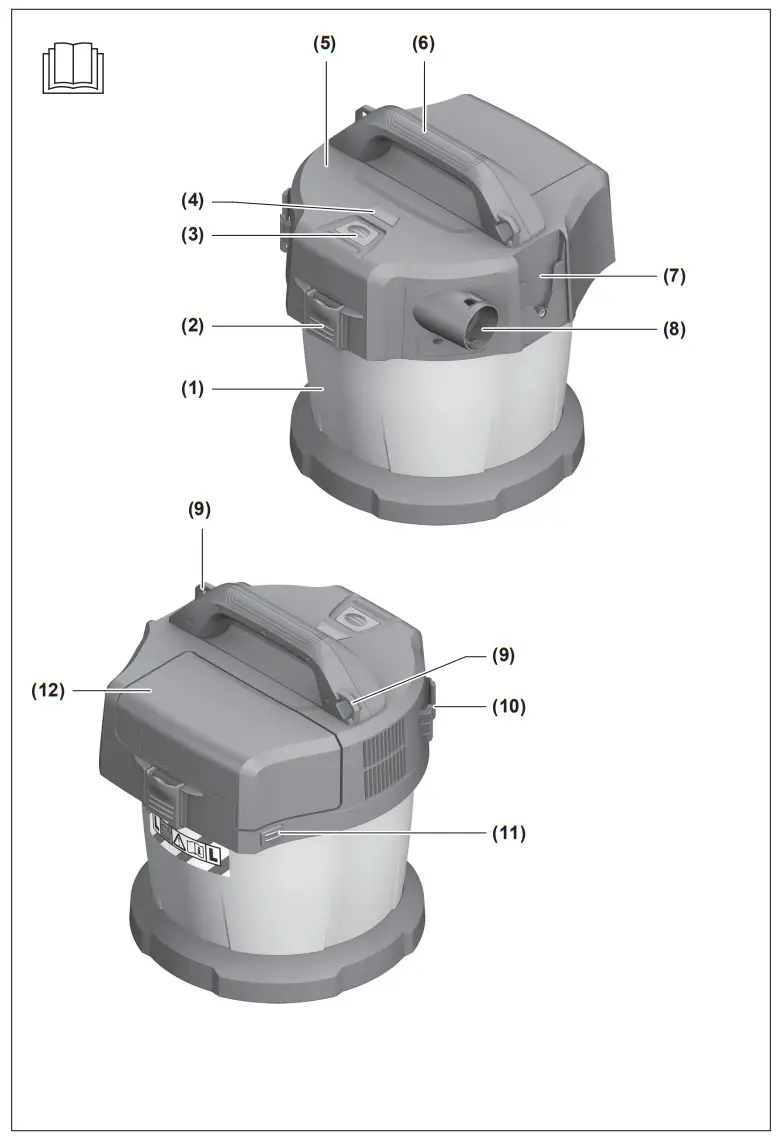 BOSCH GAS 18 V10 L 34Ltr sec 18V Li Ion Coolpack Cordless Dust Extractor - fig