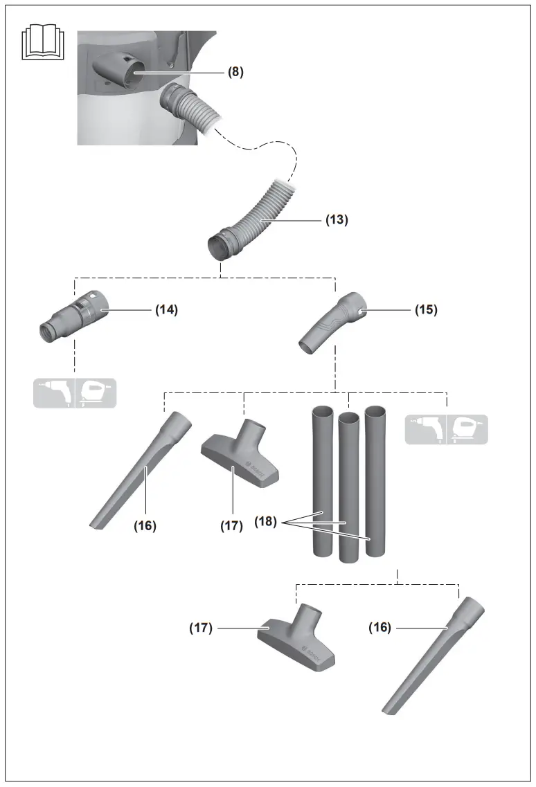 BOSCH GAS 18 V10 L 34Ltr sec 18V Li Ion Coolpack Cordless Dust Extractor - fig1