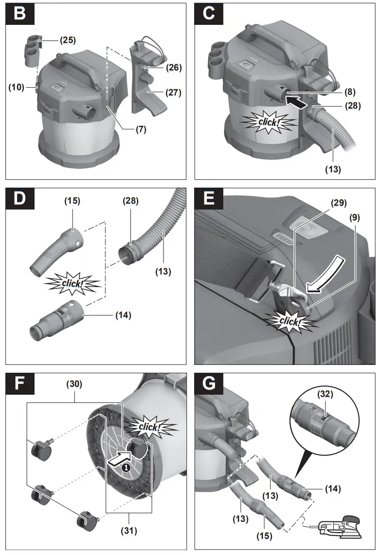 BOSCH GAS 18 V10 L 34Ltr sec 18V Li Ion Coolpack Cordless Dust Extractor - fig3