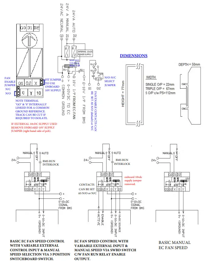 HEVAC Awec-1 Auto Manual Ec Fan Speed Control - Fig 1