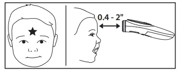 VICKS VNT200US No Touch 3-in-1 Thermometer -. Position- - Copy