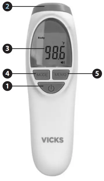 VICKS VNT200US No Touch 3-in-1 Thermometer -- Product - Copy