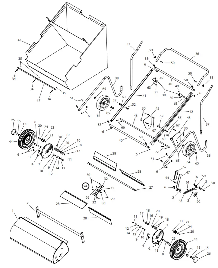 Agri-Fab 45-0570 30 Inch Push Lawn Sweeper -figure 19