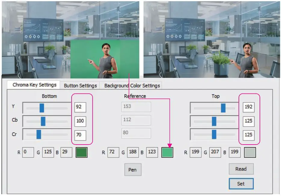 j5create JVA06-EFP2 Dual HDMI Video Capture - Chroma Key Top and Bottom Settings Instructions