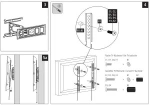 hama 00108749 Full Motion TV Wall Bracket - fig4