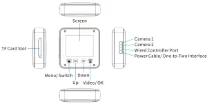 VSYSTO B6 Dash Cam - Diagram of product Appeance