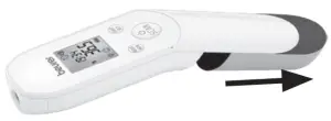 beurer FT 85 Non Contact Thermometer - Inserting battery