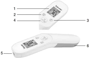 beurer FT 85 Non Contact Thermometer - Unit description