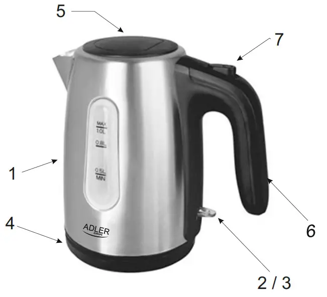 ADLER AD 1273 Electric Kettle- overview