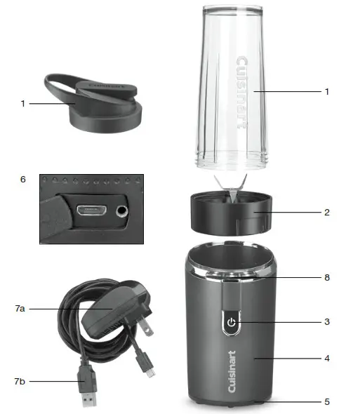 Cuisinart Cordless Rechargeable Compact Blender - FEATURES AND BENEFITS